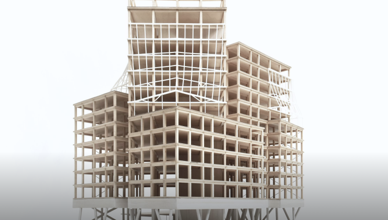 Maquette The CubeHouse - noordwestelijk aanzicht Copyright: So-IL